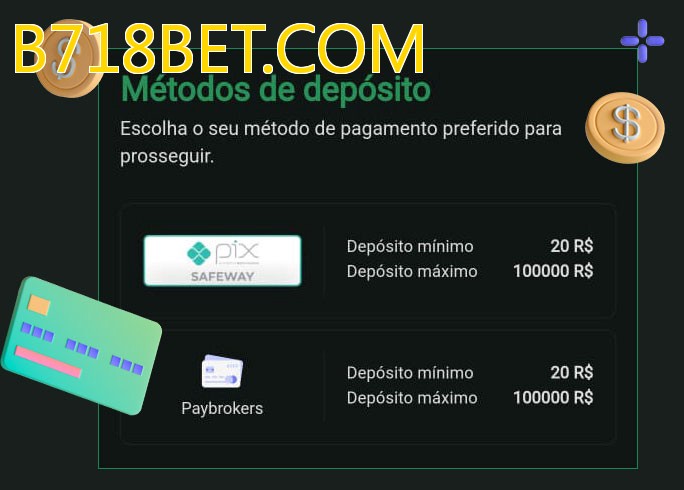 O cassino B718BET.COMbet oferece uma grande variedade de métodos de pagamento